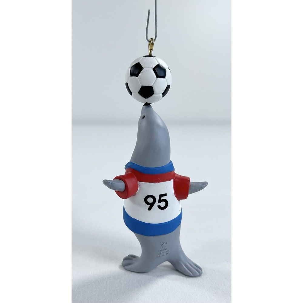 Vintage 1995‎ Hallmark "Perfect Balance" St. Nicks Soccer Seal Ornament Sports - Picture 2 of 11